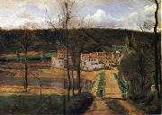 Corot Camille The houses of cabassud Spain oil painting artist